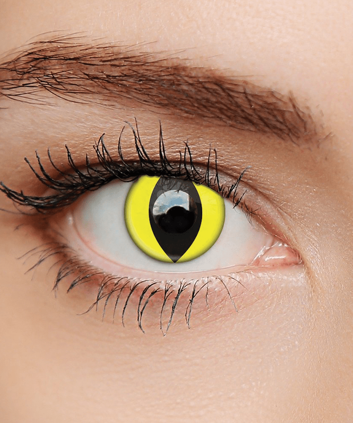 Scary Yellow Cat Eye Contact Lenses Faceloox